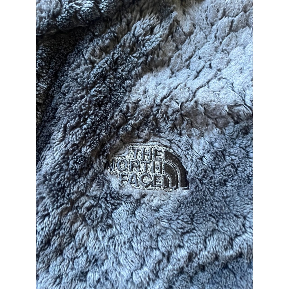 The North Face Osito Fleece Jacket Womens Small Gray Full Zip High Pile Plush - Picture 4 of 8